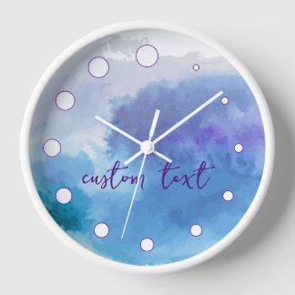 Custom Text Personalized Clock With Dots