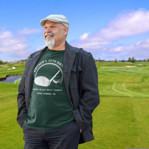 Custom Text Personalized Golf Event T-Shirt