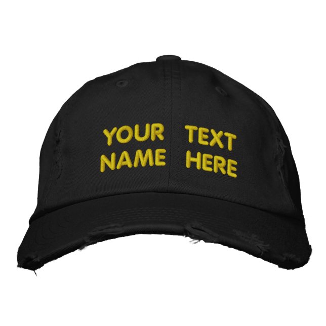 Custom Text Personalized Hat Your Embroidered Cap (Front)