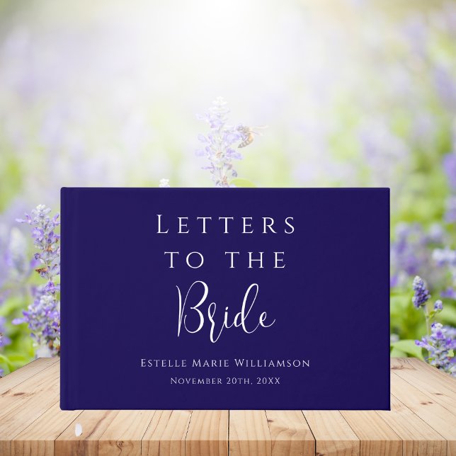 Custom Text Personalized Letters to the Bride Navy Guest Book (Creator Uploaded)