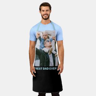 Custom text personalized photo and hearts apron