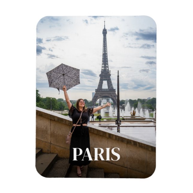 Custom Text Personalized Photo Magnet (Vertical)