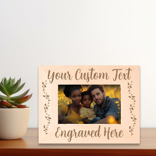 Custom text Personalized Vines Etched Frames