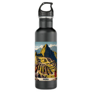 Custom Text Peru Machu Picchu 710 Ml Water Bottle