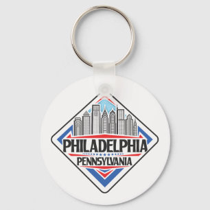 Custom Text Philadelphia Pennsylvania Keychain