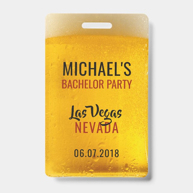 Custom Text & Photo BEER badges (Front)