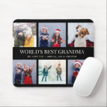 Custom Text Photo Collage WORLD'S BEST GRANDMA Mouse Pad<br><div class="desc">WORLD'S BEST GRANDMA! Modern family keepsake,  this custom text photo collage design makes a beautiful display for your favourite pictures of children,  grandchildren,  weddings,  or any other special occasion. Great gift for grandparents! 2 lines of fully customizable text.</div>