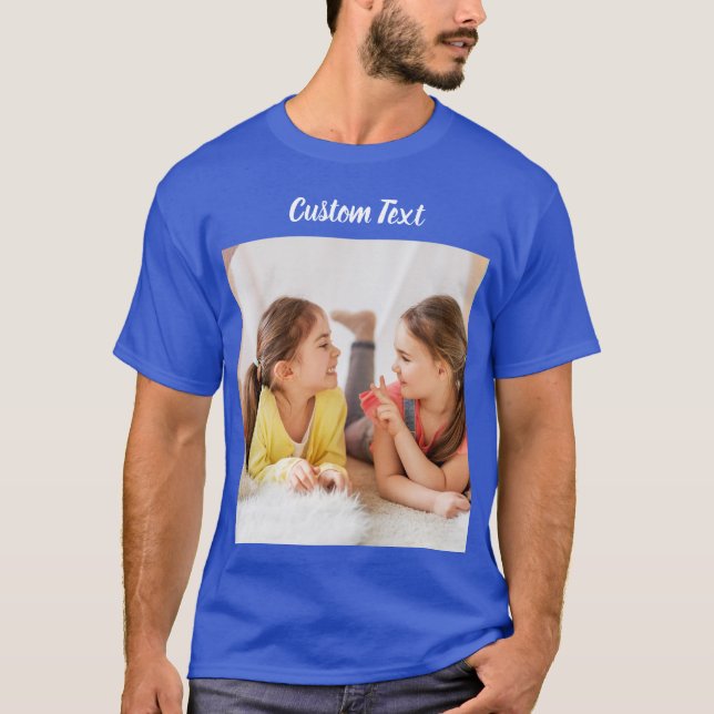 Custom Text Photo Personalized T-Shirt (Front)