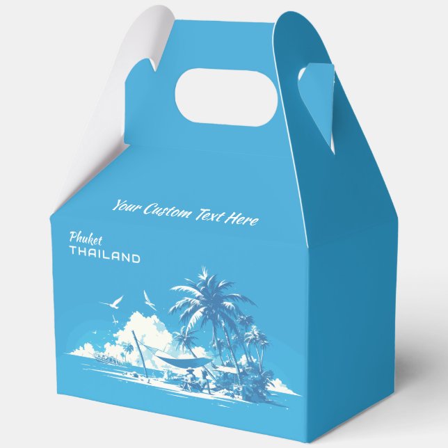 Custom Text Phuket Thailand Favor Box (Front)