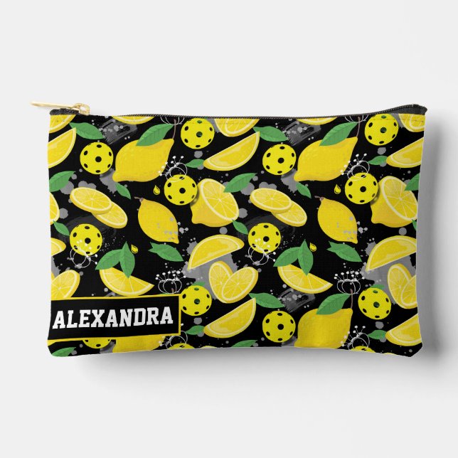 Custom text pickleball Zesty Rally Accessory Pouch (Front)