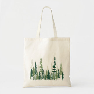 Custom Text Pine Forest  Tote Bag