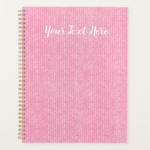 Custom Text Pink Knit Inspired Planner