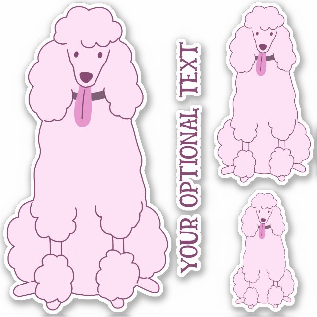 Custom Text Pink Poodles (Front)