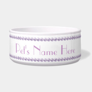 Custom Text PinkBead Blingy Ceramic Dishes