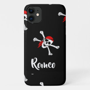 Custom text pirates pattern iPhone 11 case
