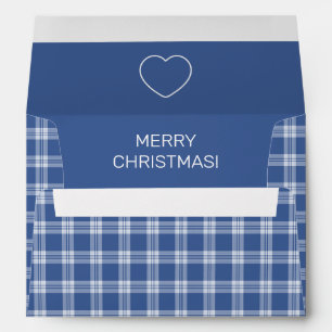 Custom Text Plaid / Tartan Pattern Envelope