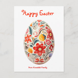 Custom Text Polish Folklore Egg-citing Folklore Postcard