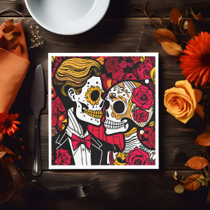 Custom text 💀 Pop Día de Muertos Napkin