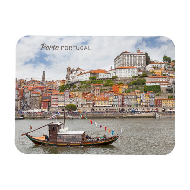 Custom Text Porto Portugal Magnet (Horizontal)
