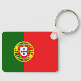 Custom Text Portugese Flag Keychain