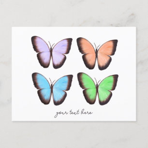 Custom Text Pretty Butterflies Postcard