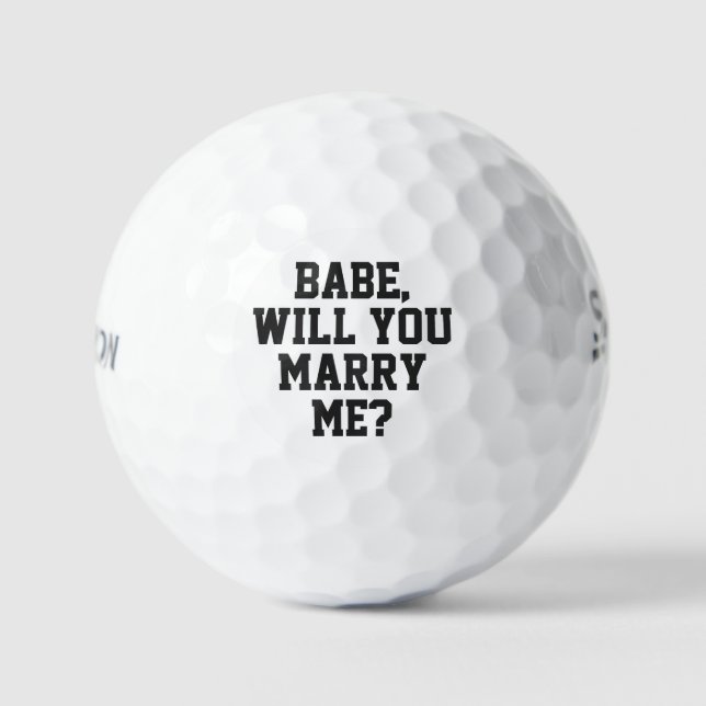 Custom Text Proposal Golf Balls (Front)