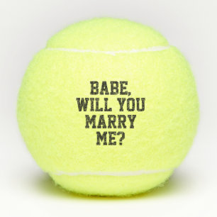 Custom Text Proposal Tennis Balls
