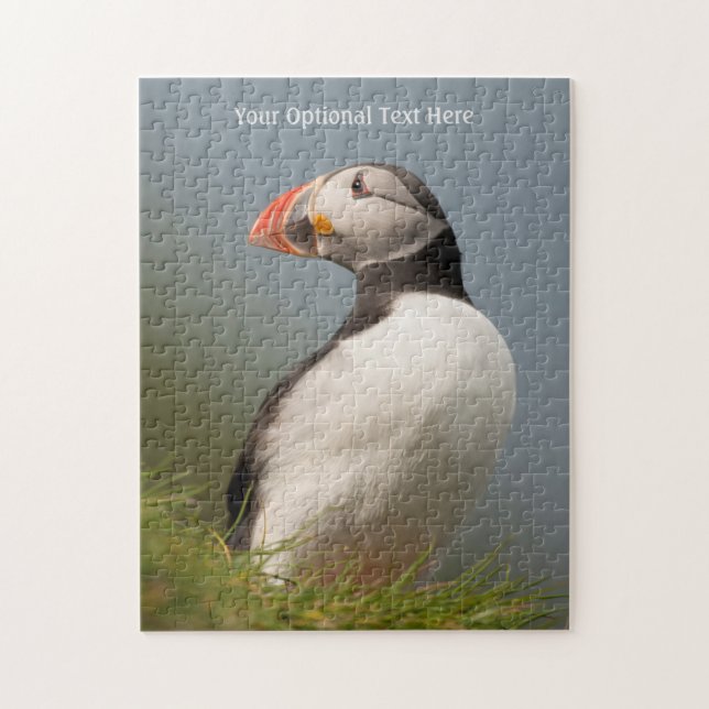 Custom text Puffin puzzle (Vertical)