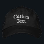 Custom Text Quote Gift for Dad Mom Funny Christmas Embroidered Hat<br><div class="desc">Custom Text baseball dad hat,  mom answer embroidered ball cap,  Christmas gift for mommy birthday,  custom embroidery funny sarcastic mum,  daddy to be mama game,  personalized matching quote joke present,  father's day mother's mother minimalist,  new parent couple anniversary meme,  Valentine's from daughter son bride,  bachelorette women men husband wife</div>