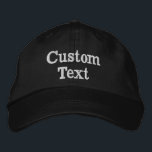 Custom Text Quote Gift for Dad Mom Funny Christmas Embroidered Hat<br><div class="desc">Custom Text baseball dad hat,  mom answer embroidered ball cap,  Christmas gift for mommy birthday,  custom embroidery funny sarcastic mum,  daddy to be mama game,  personalized matching quote joke present,  father's day mother's mother minimalist,  new parent couple anniversary meme,  Valentine's from daughter son bride,  bachelorette women men husband wife</div>