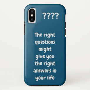 Custom text Quote or favourite idiom chic navy blu iPhone XS Case