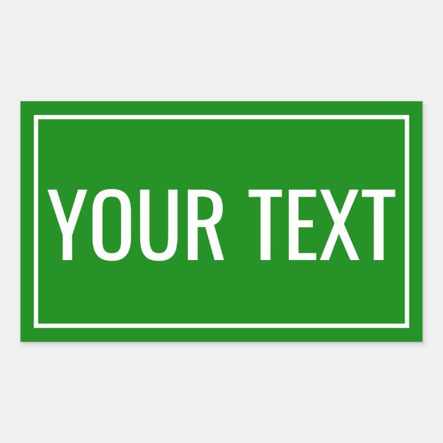 Custom Text Rectangle Stickers for Office Supplies (Front)
