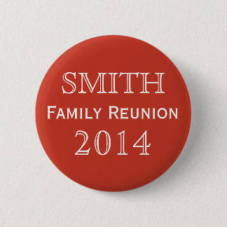 Custom Text Red Family Reunion Keepsake 2 Inch Round Button