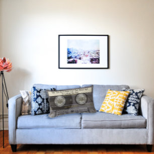 Custom Text/ Retro Love Music Cassette Mixtape Lumbar Pillow