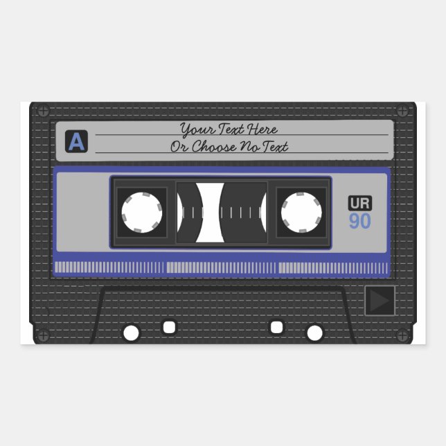 Custom Text / Retro Love Music Cassette Mixtape Sticker (Front)