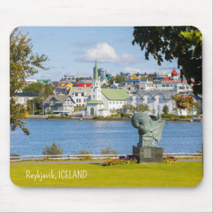 Custom Text Reykjavik, Iceland Mouse Pad