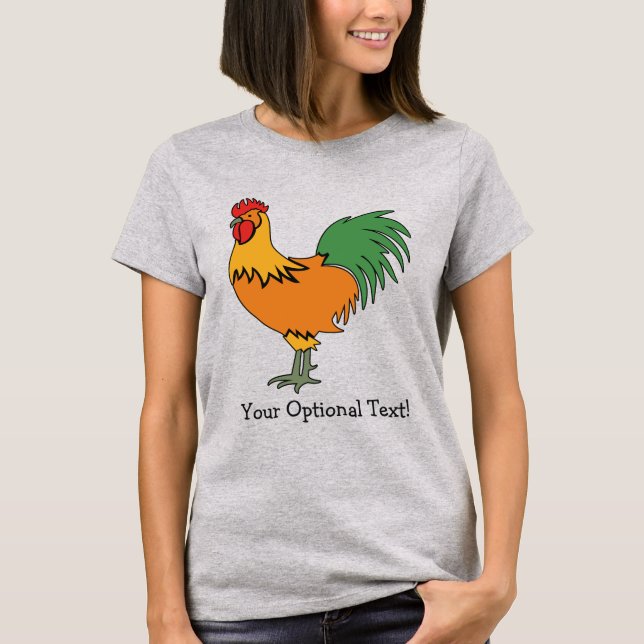 Custom Text Rooster shirts & jackets (Front)
