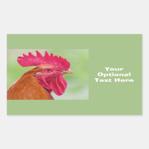 Custom Text Rooster Sticker