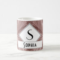 Custom Text/ Rose Gold Art Deco Metallic Elegant