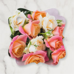 Custom text Roses gift / favour tags