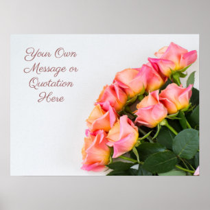 Custom Text Roses Poster