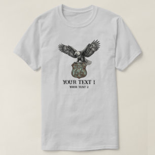 Custom Text Route 66 American Eagle Personalized T-Shirt