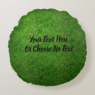 Custom Text/ Rustic Woodland Moss Country Elegant Round Pillow