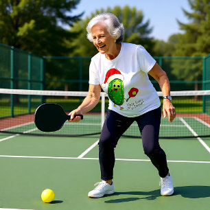 Custom text Santa's Pickleball Rally T-Shirt