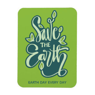 Custom Text Save The Earth Magnet
