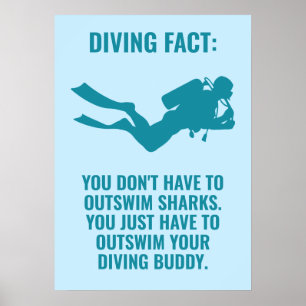 Custom Text Scuba Diving Poster