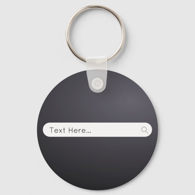 Custom Text Search Bar Keychain (Front)