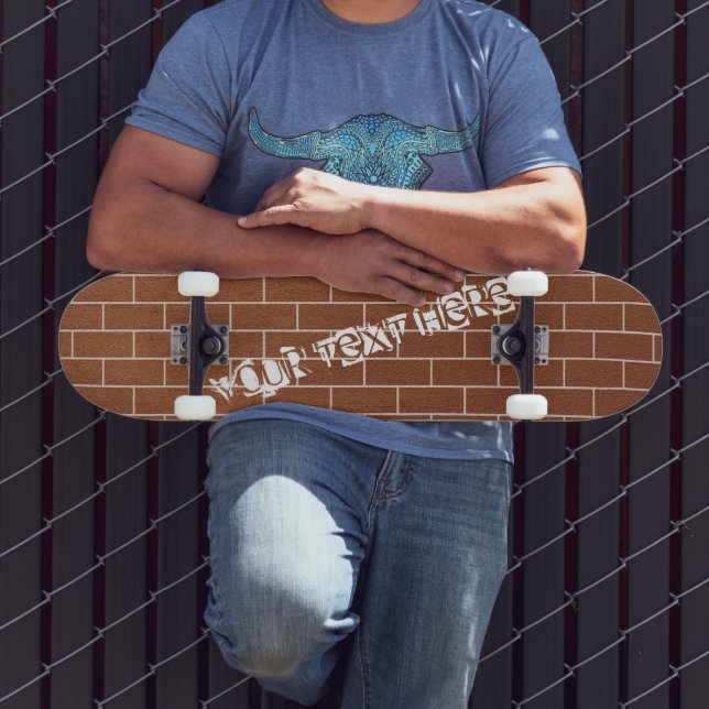 Custom Text Skateboard - A Brick Wall (Outdoor 3)