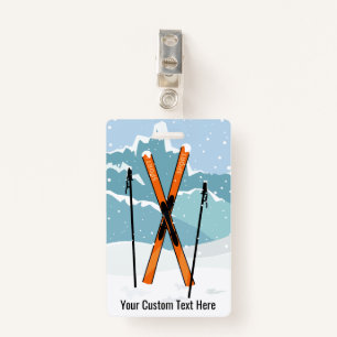 Custom Text Ski badges