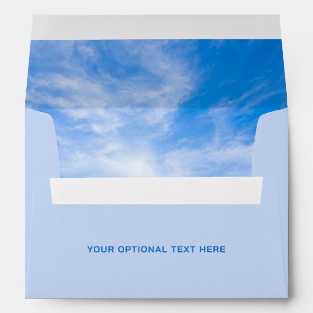Custom Text Sky Quote Envelope (Back (Bottom))